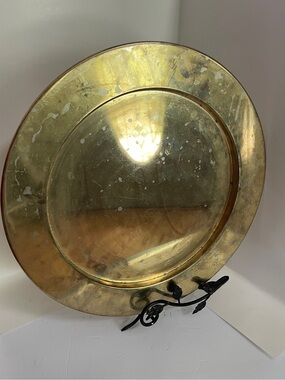 Element Gold Metallic Decorative Charger Plate 13.75”